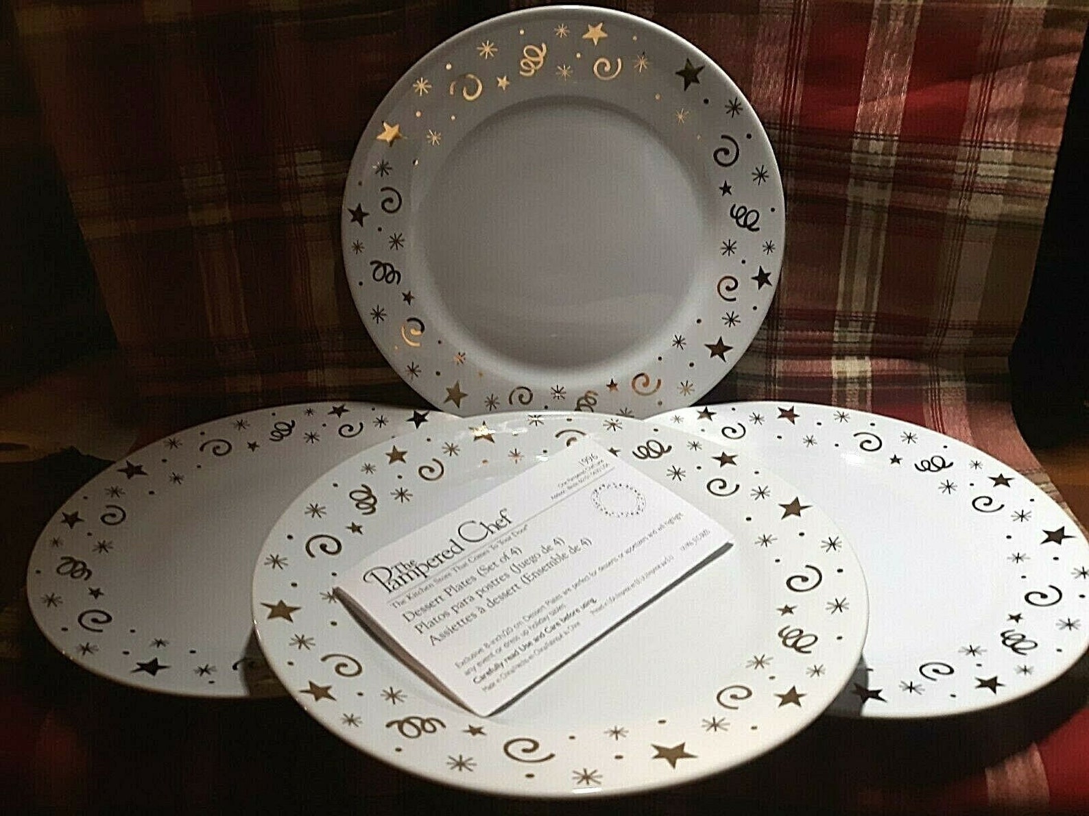 Vintage Pampered Chef Celebration Dessert Plates Four Piece Etsy
