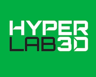 May include: The words "HYPER LAB 3D" are displayed in a bold, modern font against a vibrant green background. The word "HYPER" and the number "3D" are white, while "LAB" is black.