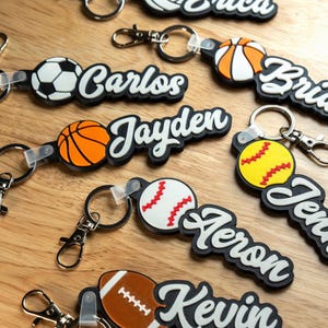 Custom Baseball Taschenanhänger für Schlüsselbund | Softball, Fußball, Basketball, Fußball, Vollyball, Golf