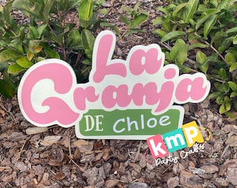 Letrero de fondo personalizado de granja, accesorio de personaje, ideas de decoración para fiesta de cumpleaños infantil, recortes