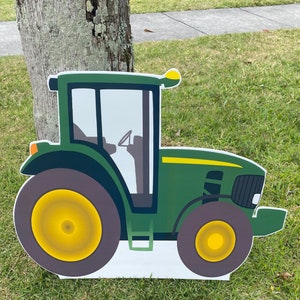 Green Tractor Farm Standee Prop Party Decorations