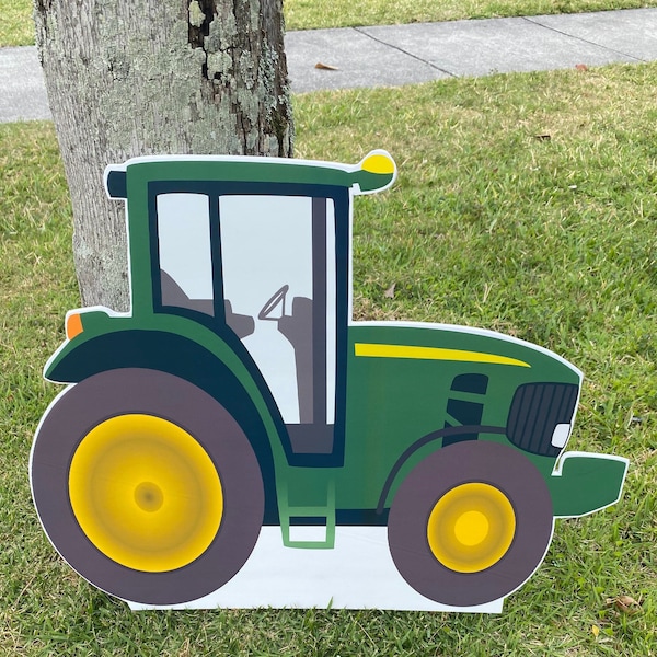 Green Tractor Farm Standee Prop Party Decorations