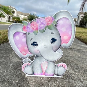 Elephant Baby SHower Character Prop Kids Birthday Party Decoration Ideas Cutouts