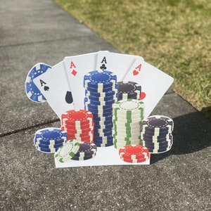 Poker Casino Character Prop Kids Birthday Party Decoration Ideas Cutouts