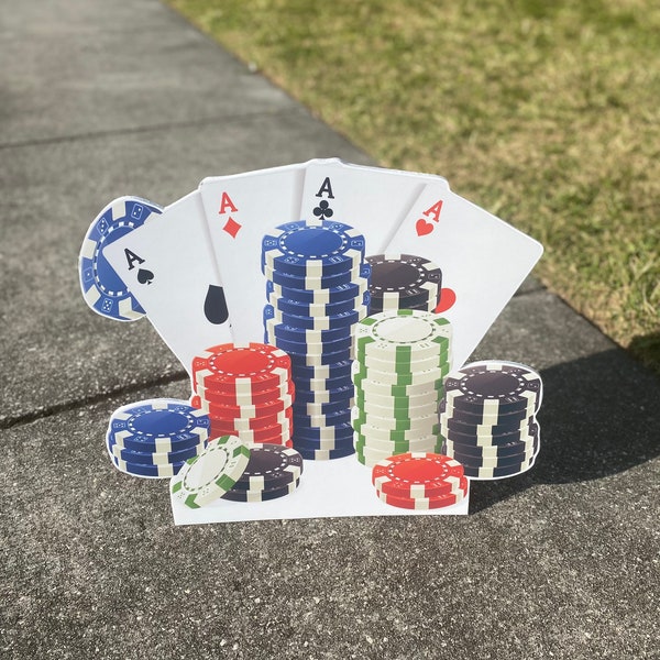 Poker Casino Standee Prop Party Decorations