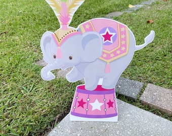 Pastel Circus Character Prop Kids Birthday Party Decoration Ideas Cutouts