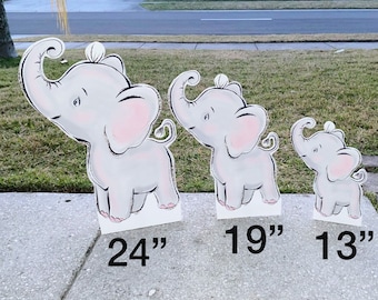 Blue Elephant Standee Baby Shower Character Prop Kids Party Decoration Ideas Cutouts