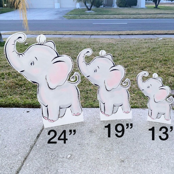 Blue Elephant Standee Prop Party Decorations