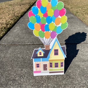 Idee per decorazioni per feste di compleanno per bambini con personaggi Disney Up House, ritagli