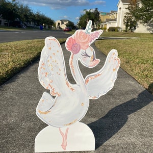 Ballerina Swan Standee Prop Party Decorations