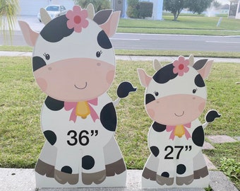 Cow Standee Character Prop Kids Birthday Party Decoration Ideas Cutouts