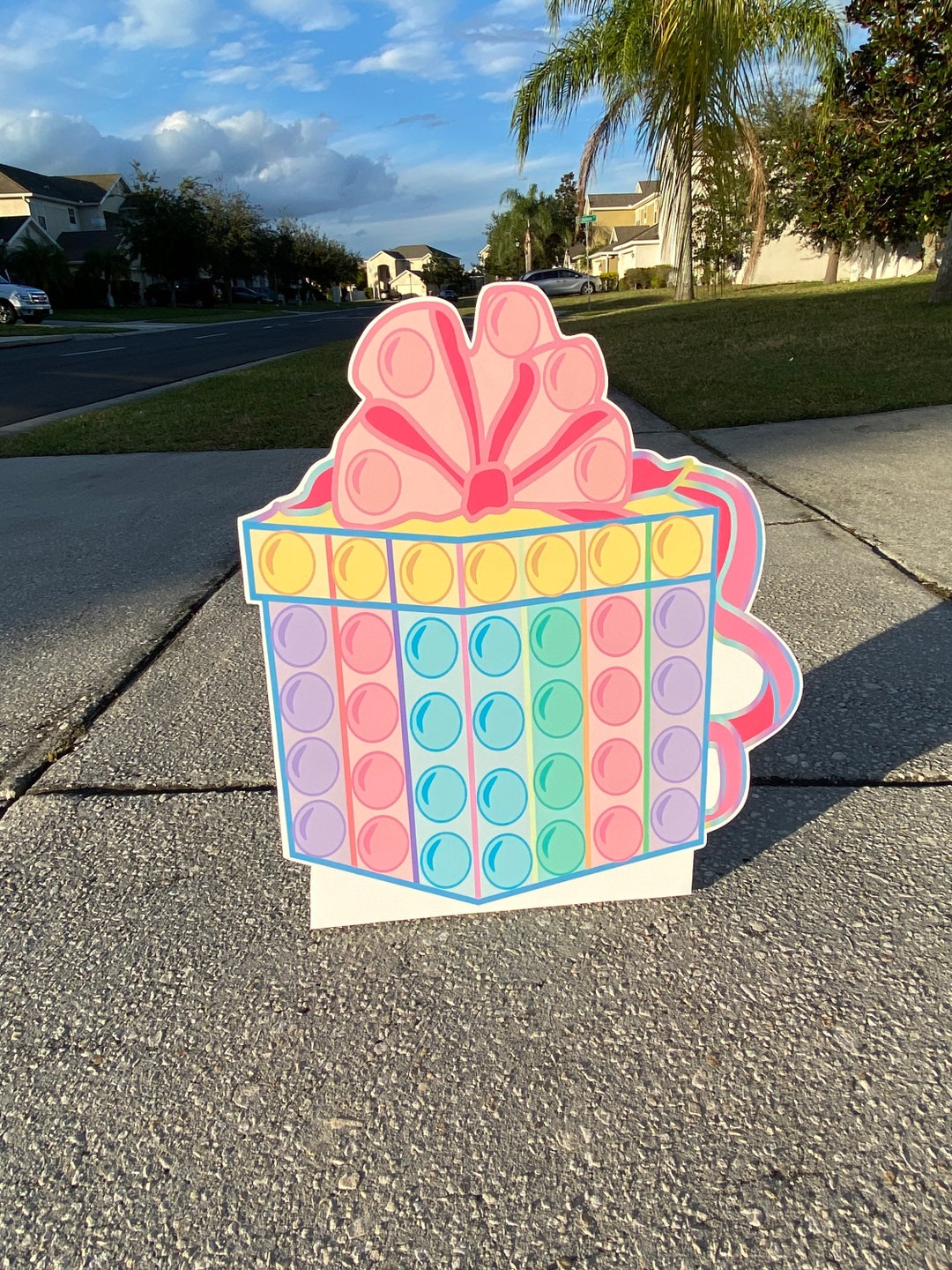 Pop It Present Character Prop Kids Birthday Party Decoration Ideas