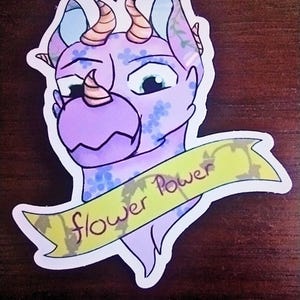 Furry headshot waterproof vinyl stickers