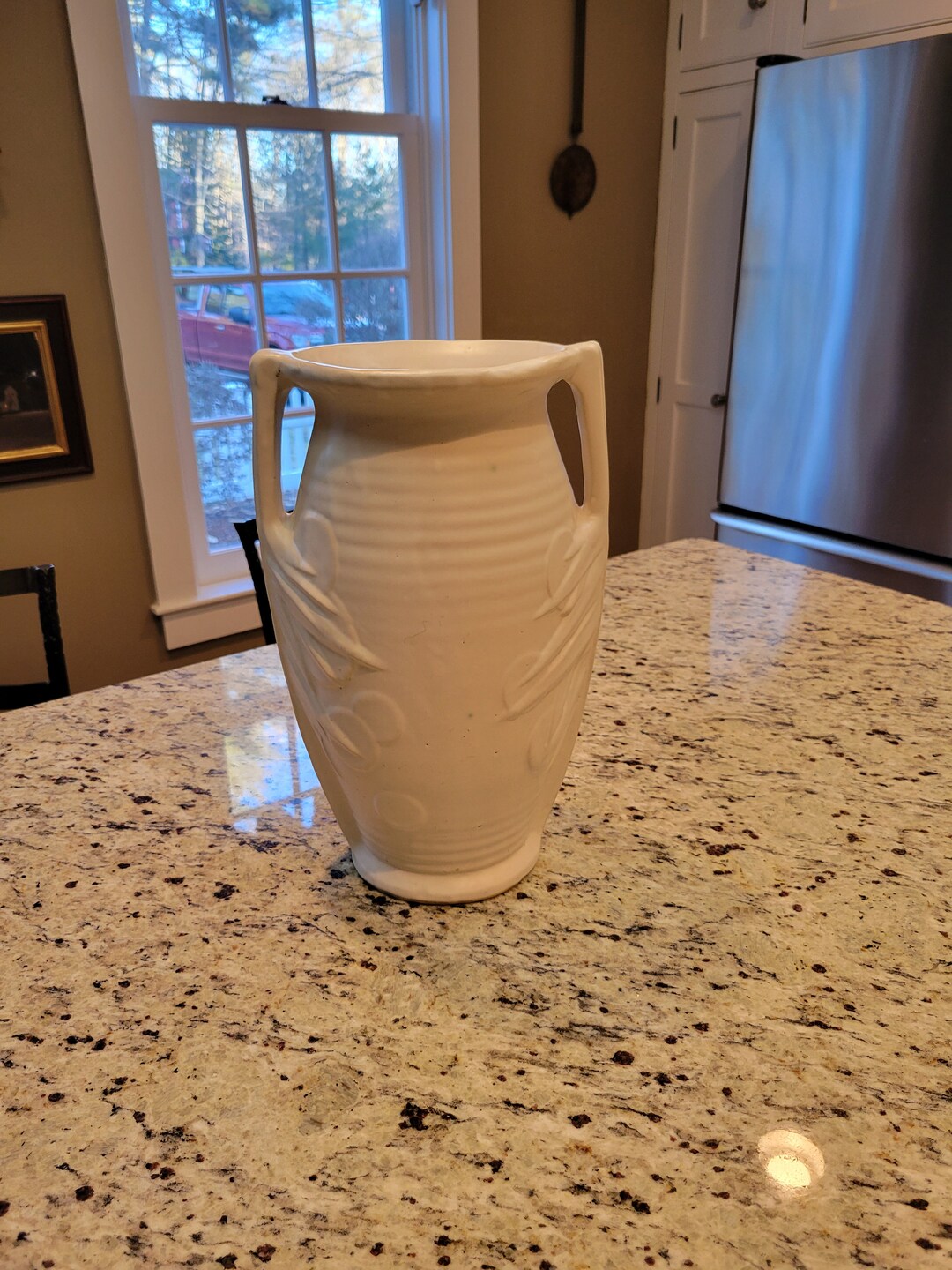 Vintage Mccoy Sand Dollar Vase Large Art Pottery Etsy