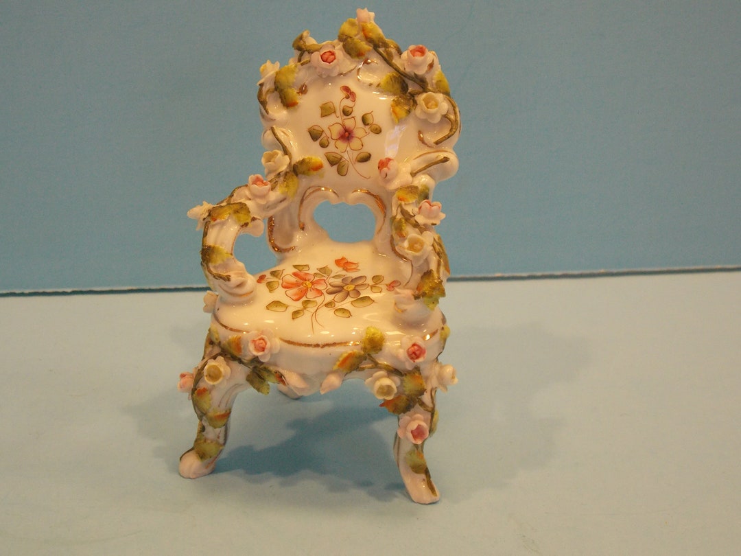 Vintage Porcelain Doll House Chair Germany Etsy