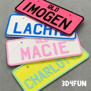Miniature Licence Plate / Rego Plate / Registration Plate (Personalised)