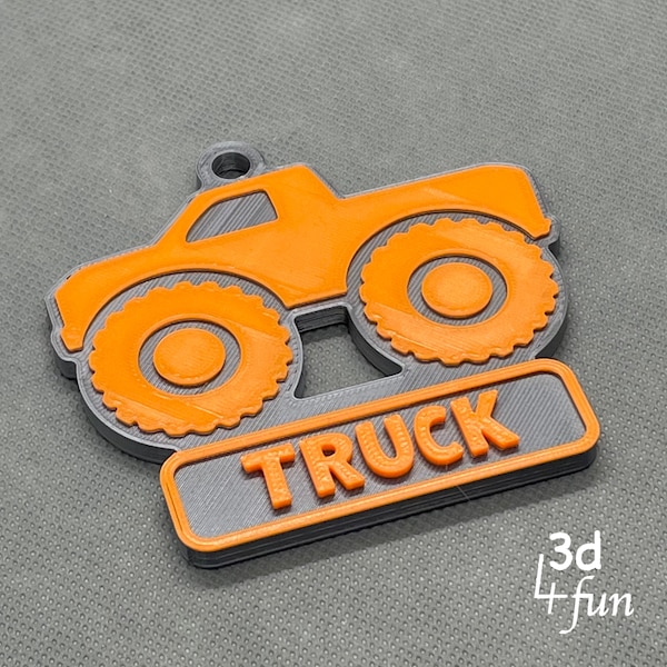 Character Name Tag / School Bag Tag - Truck (Personalised)