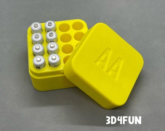 Battery Storage Container - AA and AAA - Hard Case
