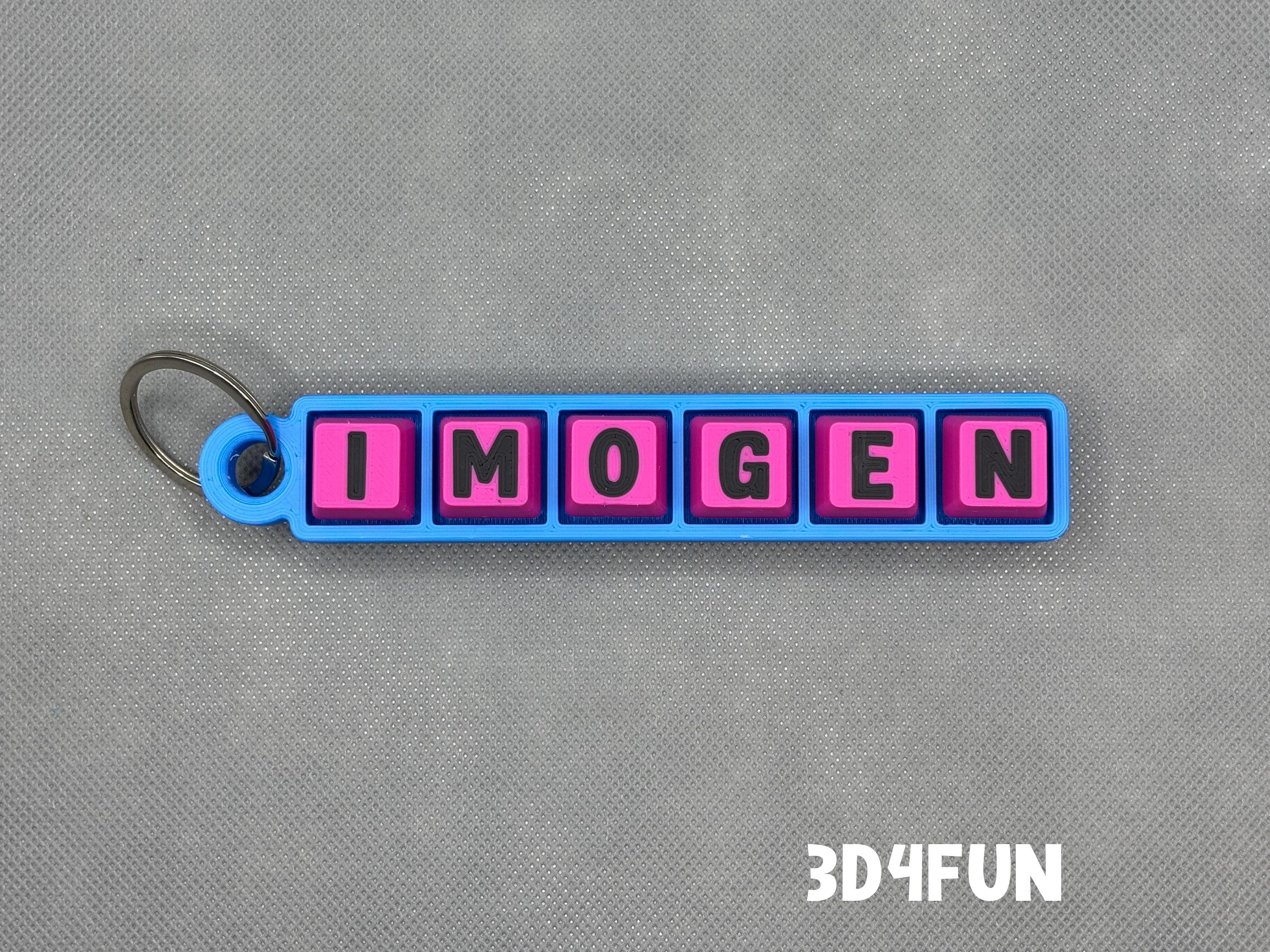 Keyboard Fidget Name Tag | Bag Tag | School Bag Tag (silent Keys) - Etsy