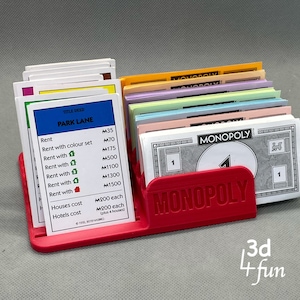 Monopoly Organiser - Monopoly Card Holder - Monopoly Helper (Personalised)