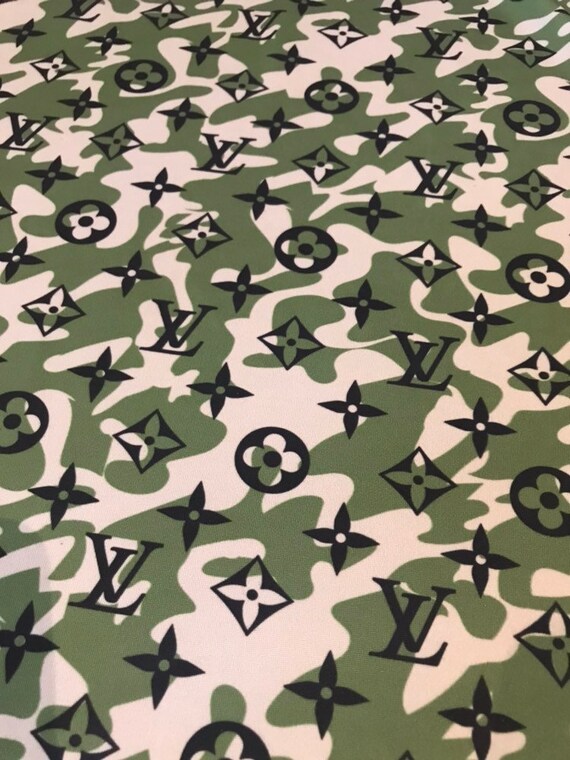 Louis Vuitton Camoflague Inspired Fabric | Etsy