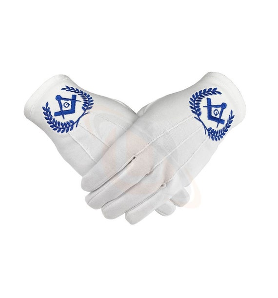 Masonic Royal Arch 100/% Cotton White Masonic Gloves X Large