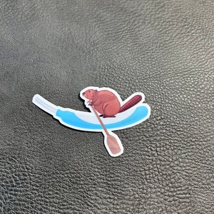 Beaver on a Cooter Canoe Waterproof Sticker- Funny Nurse Sticker