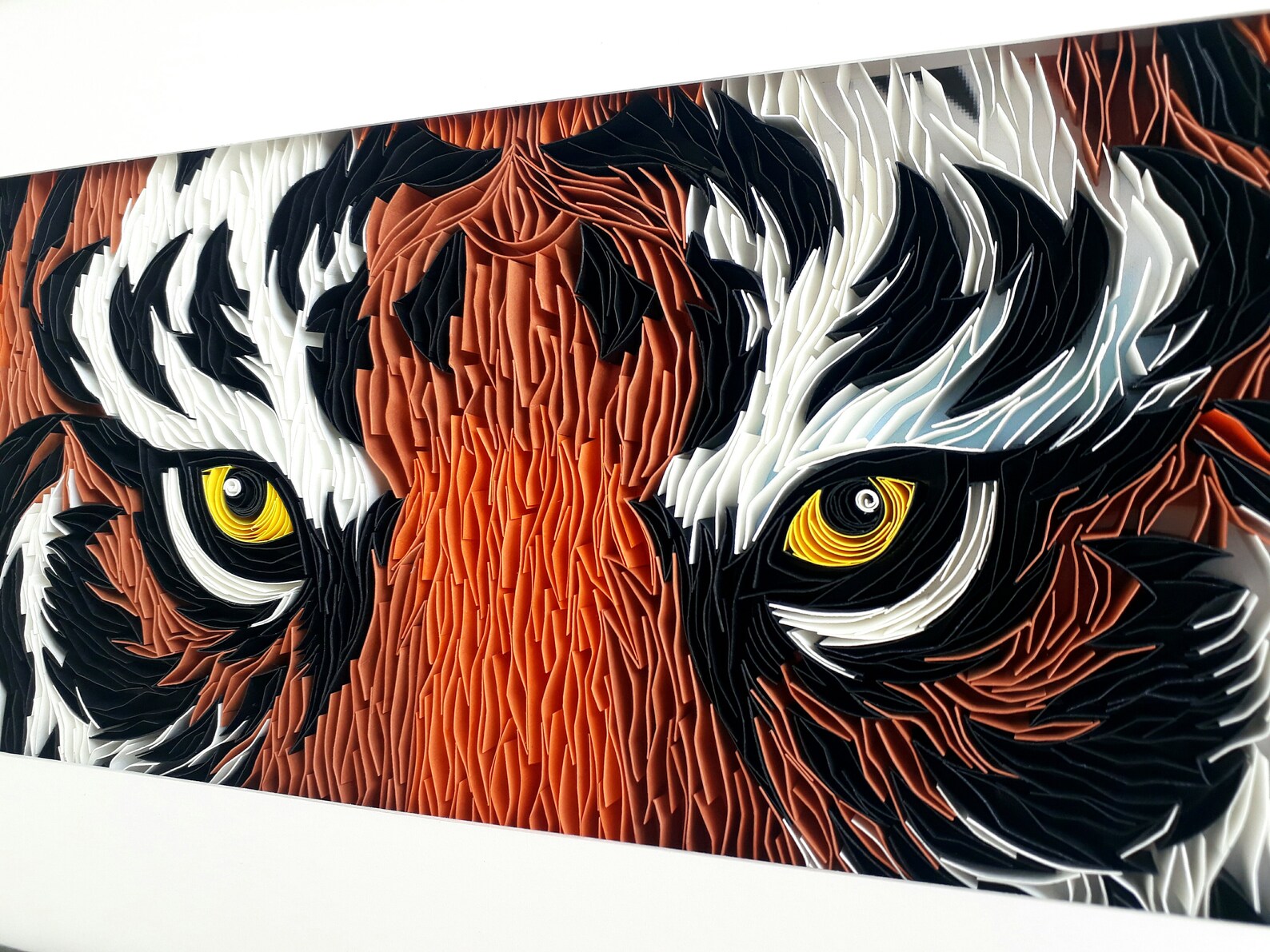 3D Tiger paper quilling wall art Etsy