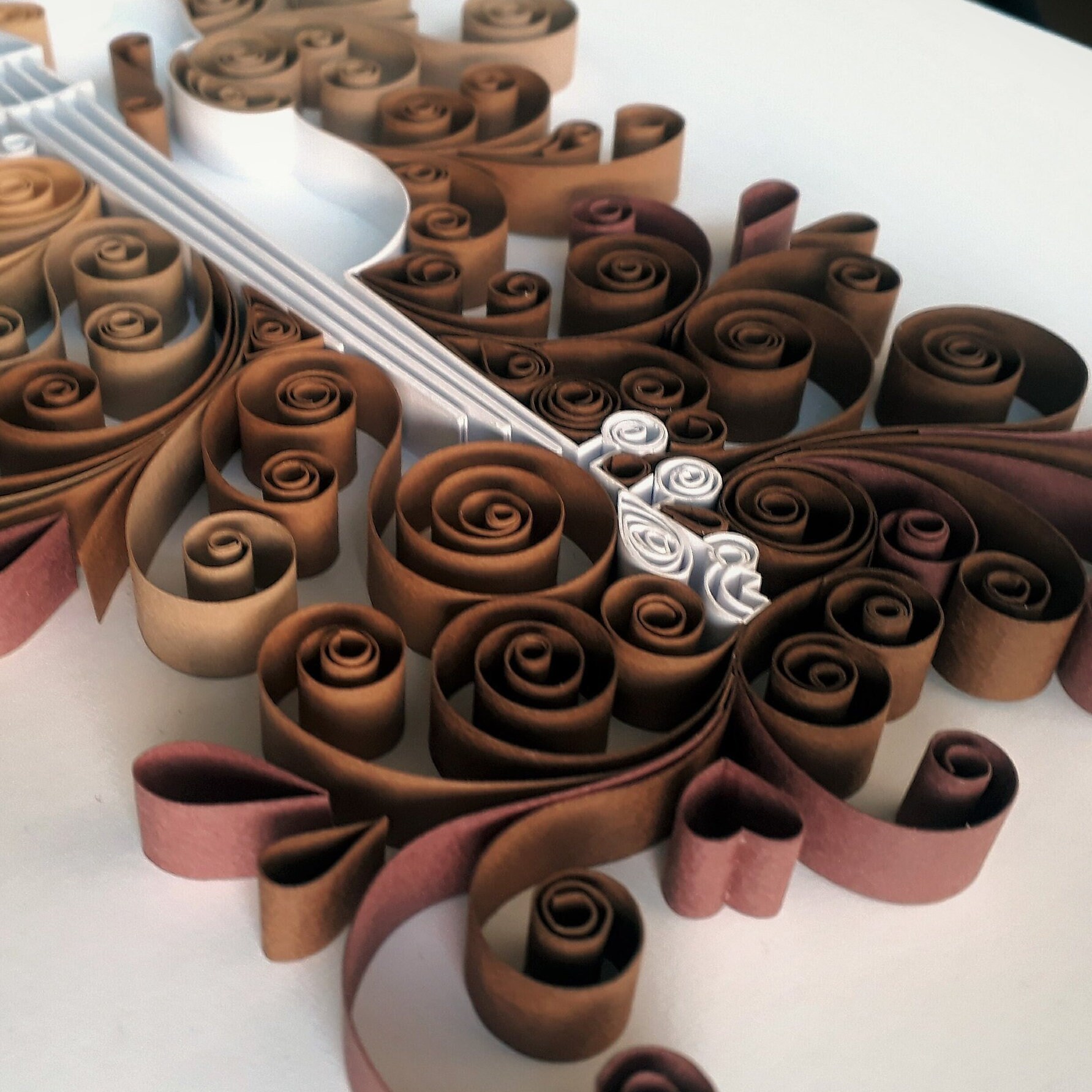 Violin quilling paper art Etsy