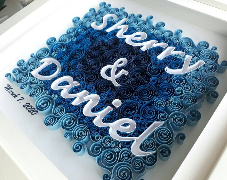 Personalized name sign paper quilling art Etsy