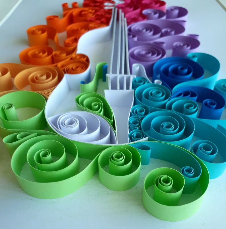 Violin Quilling Paper Art | Etsy