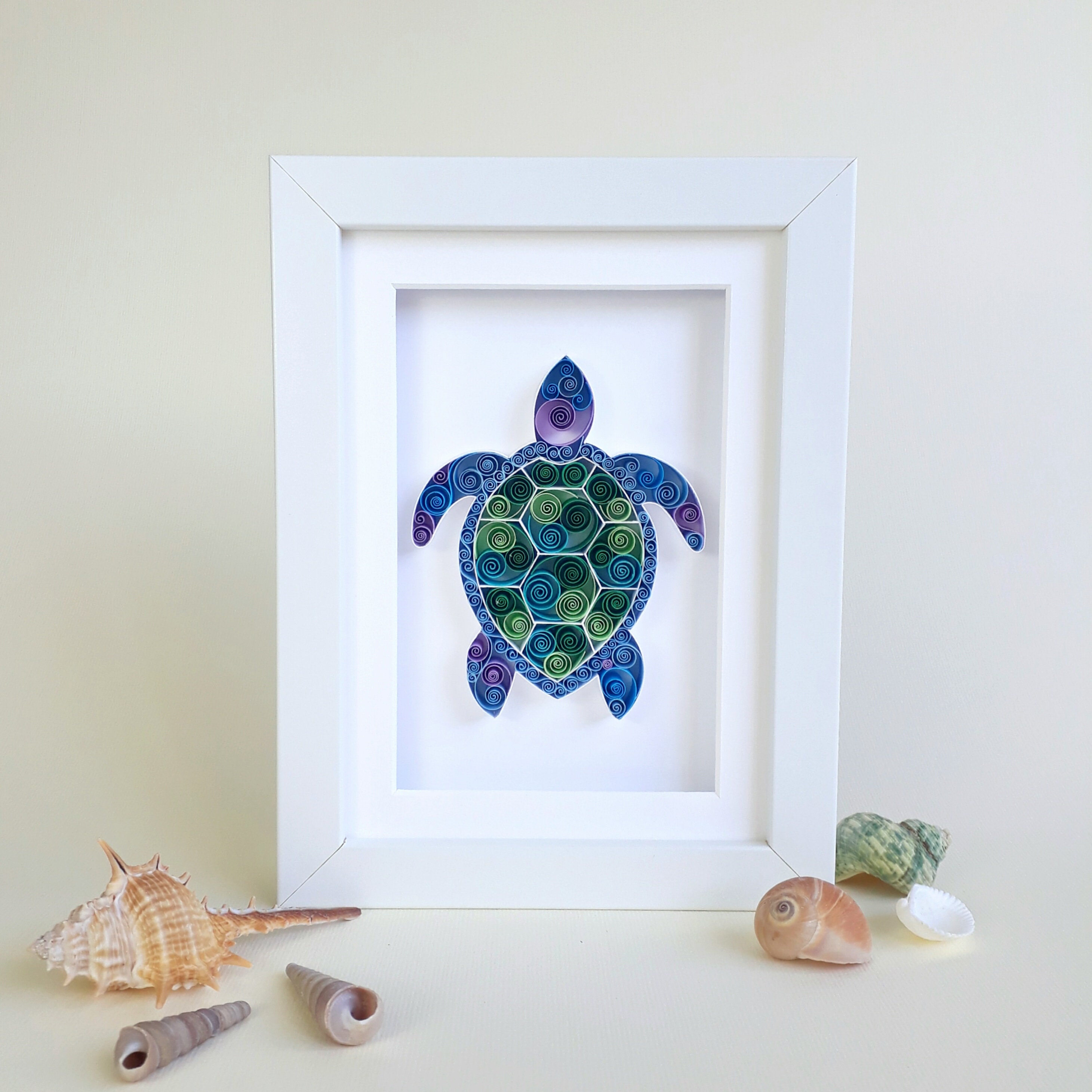 Sea Turtle 3D Paper Quilling Art - Etsy