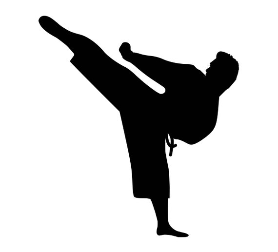 Karate Kick Instant Download SVG PNG EPS Dxf Jpg Digital | Etsy