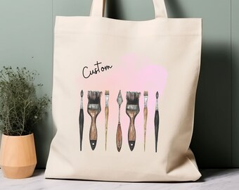 Kunstlehrer Make-up-Tasche – „Art Is My Superpower“, Canvas Mit Reißverschluss, 22,9 X 17 X 5 Cm, Wasserdicht & Beidseitig Bedruckt