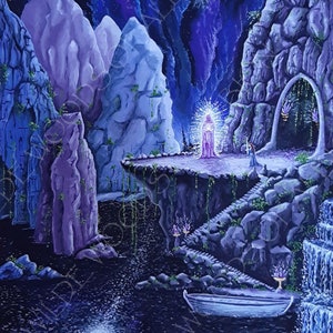 ARRIVING AT AVALON Digital file, jpeg file, Pagan, Lady of the Lake, Isle of Avalon, Arthurian Legends, Triple Goddess
