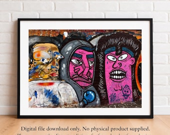 Melbourne Street Art Photo, Hosier Lane Graffiti, Urban Wall Art (Digital Download)