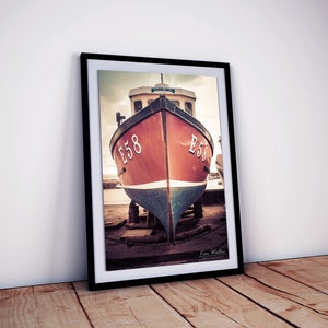 Lyme Regis Fischerboot Fine Art Digitaldruck, Dorset, Großbritannien, digitales Foto, Wand-Dekor