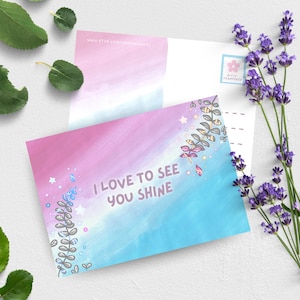 Shine Pride Charity Postkarte "I love to see you shine" | LGBTQIA+ CSD Pride Grußkarte Karte Queer