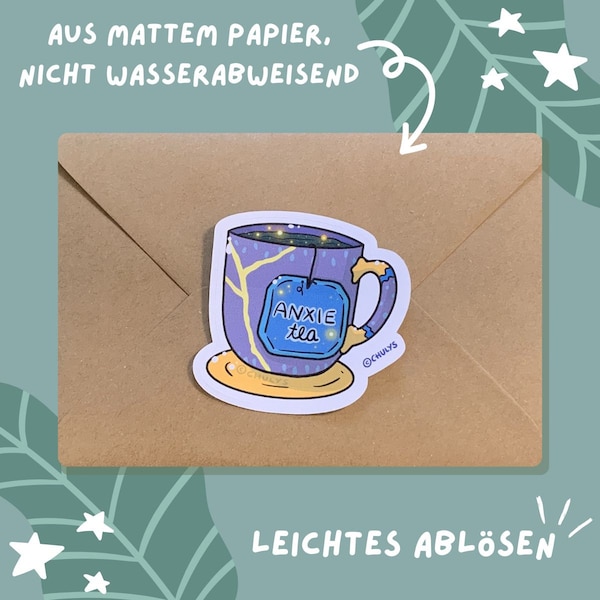 AnxieTEA - Stickers | Bewustzijnsstickers voor geestelijke gezondheid