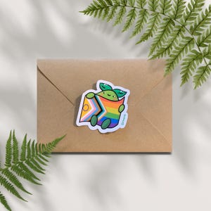 Shine Pride liefdadigheidssticker "Progress Pride Flag & Disability Pride Chumpel" | CSD Pride regenboogsticker kleurrijk