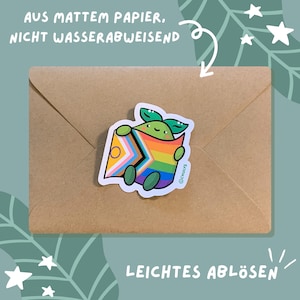 Sticker "Progress Pride Flag & Disability Pride Chumpel" | CSD Rainbow Aufkleber Bunt