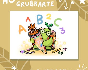 Card "Chumpel Einchulung" | Greeting card postcard A6, 300g paper, matte