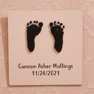 3D newborn footprint keepsake - baby footprint - newborn keepsake sign - newborn footprint sign - 3d baby footprint