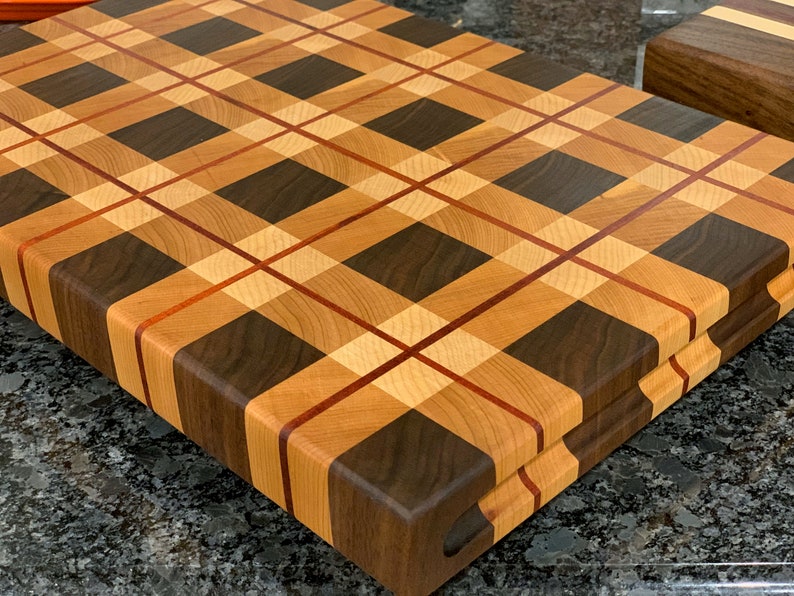 Plaid End Grain Cutting Board Etsy