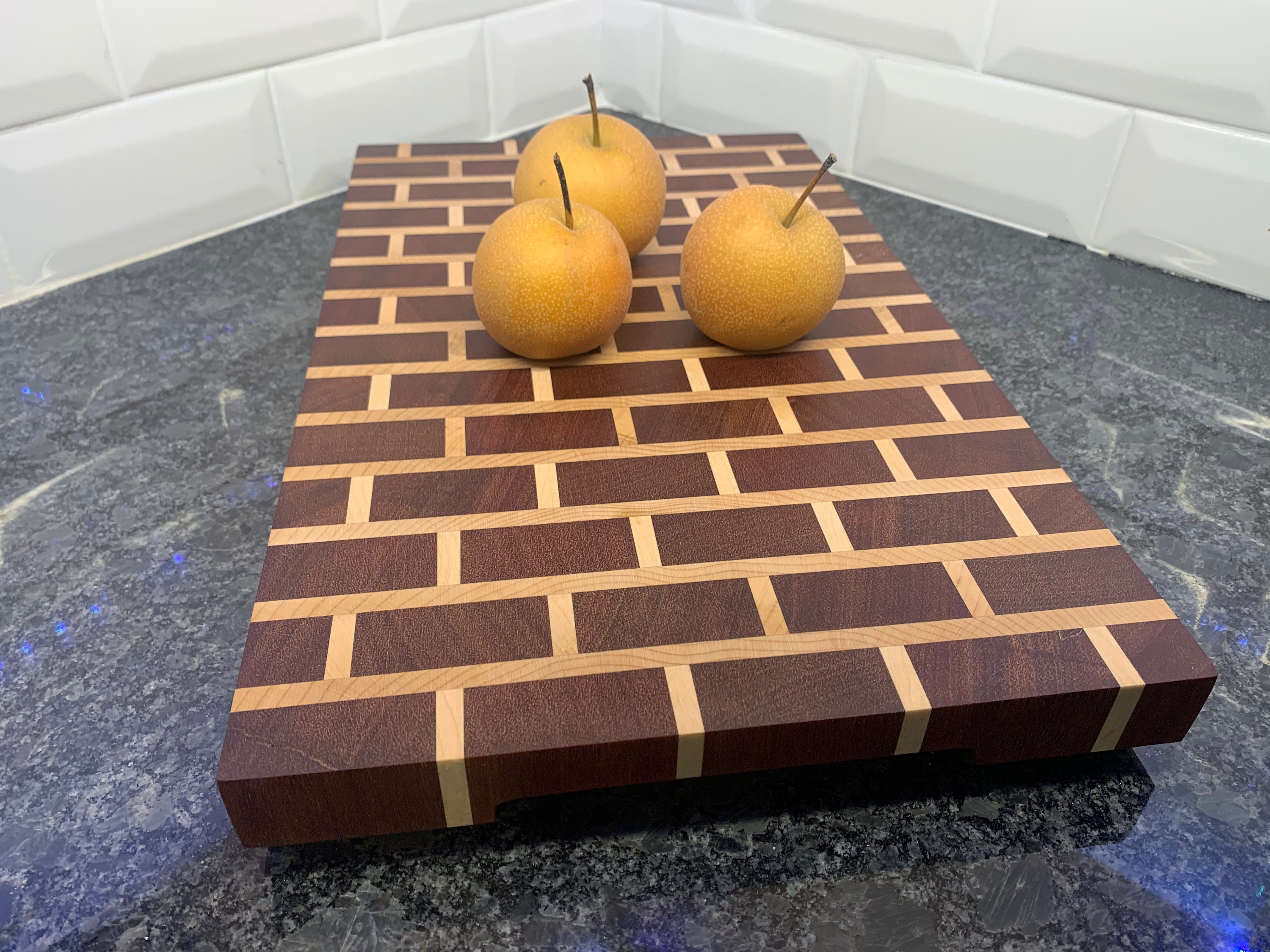 Brick Pattern End Grain Cutting Board Etsy