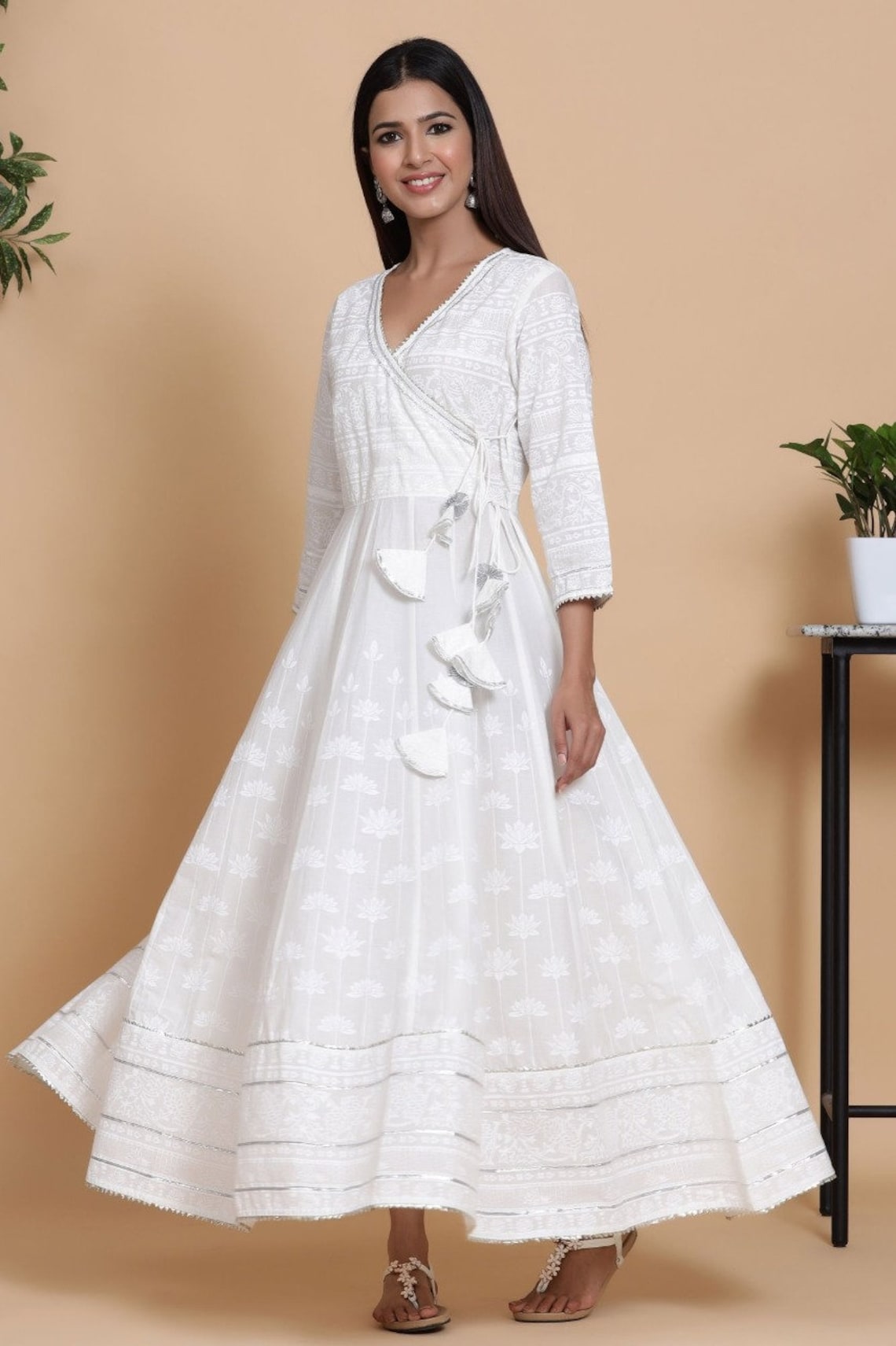 Designer White khadi dress Indian handmade traditional kurta Etsy