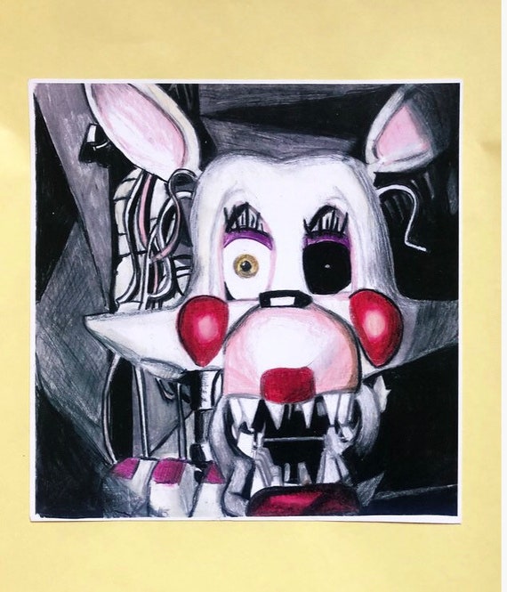 Five Nights At Freddy S Art Mangle Color Pencil Drawing Etsy - mangle fnaf song roblox id