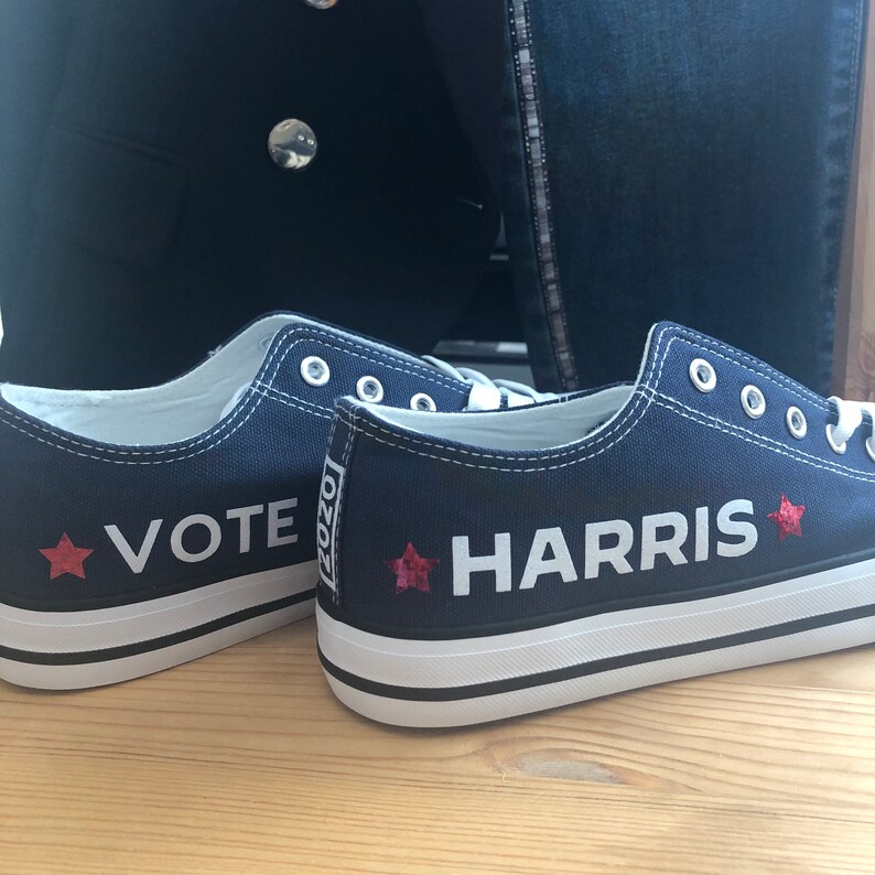 New in Navy Biden Harris Custom low top canvas tennis shoe Etsy