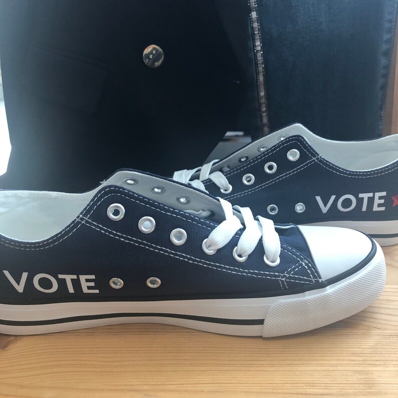 New in Navy Biden Harris Custom low top canvas tennis shoe Etsy