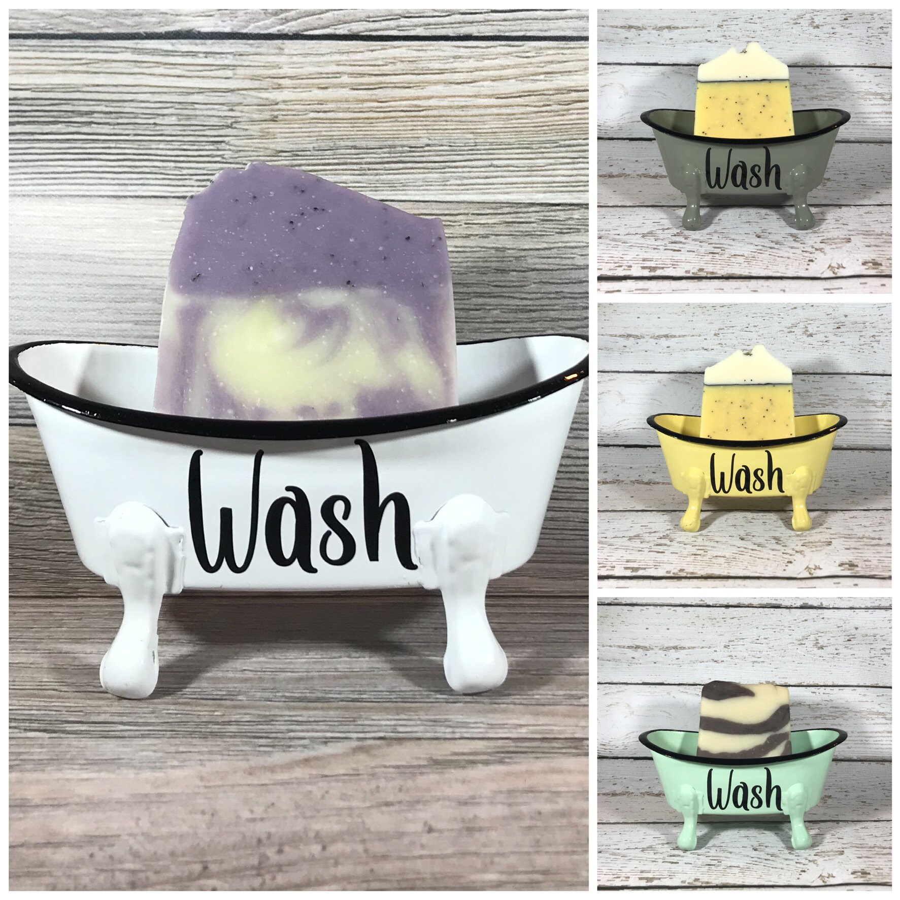 Vintage Mini Bathtub Soap Dish Green Claw Foot Tub Soap Dish Etsy